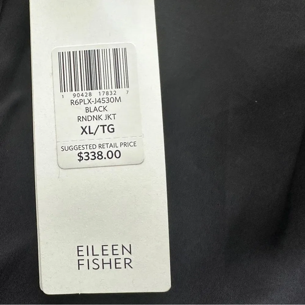 NWT Eileen Fisher Karume Dash Organic Cotton Blazer Collarless preppy classic XL